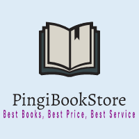 Pingibookstore logo with book icon, and slogan best books, best price, best service