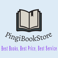 Pingibookstore logo with book icon, and slogan best books, best price, best service